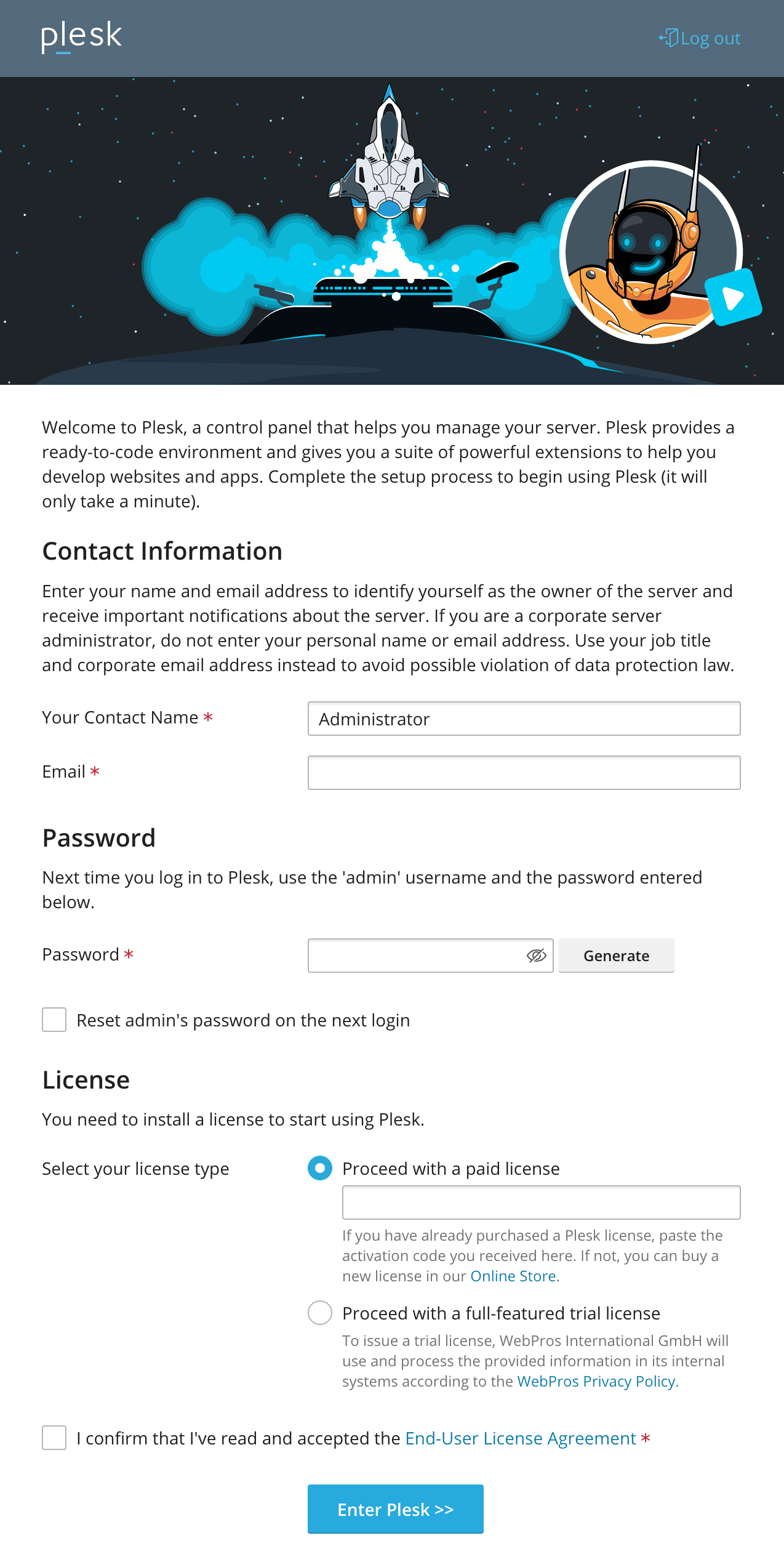 plesk_premiere_connexion